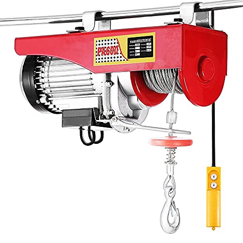 VENDEUR PRO Seilhebezug 800kg 230V 1450W Elektrische Seilwinde VMotorwinde Seilhebezug Cover
