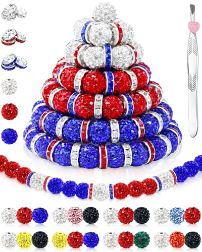 FIVEIZERO 180PCS 10mm Rhinestone Beads for Jewelry Making