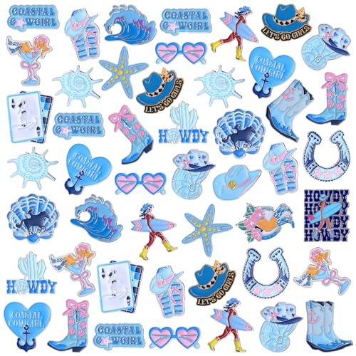 Image of Landical 60 Pcs Western Lapel Enamel Pins Bulk Silly Goose Derby Horse Camping Coastal Cowgirl Cowboy Hat Pins for Clothing Bag Truck Hat Decor Jewelry Party Favors Gift