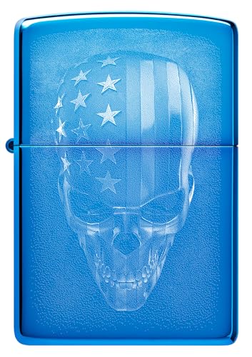 Zippo encendedor de bolsillo diseño American Skull miniatura 3