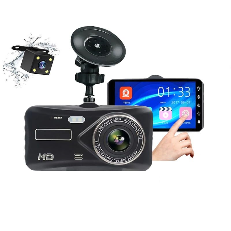 MANYCAST Car Front and Rear Dashboard Camera | Full HD 1080P Dual Recording | 4.0" IPS Touch Screen | Night Vision | G-Sensor | Loop Recording | Reverse Parking Assistance | 2023 Model Dash Cam (B0CP7WMDPN) Amazon Price History, Amazon Price Tracker