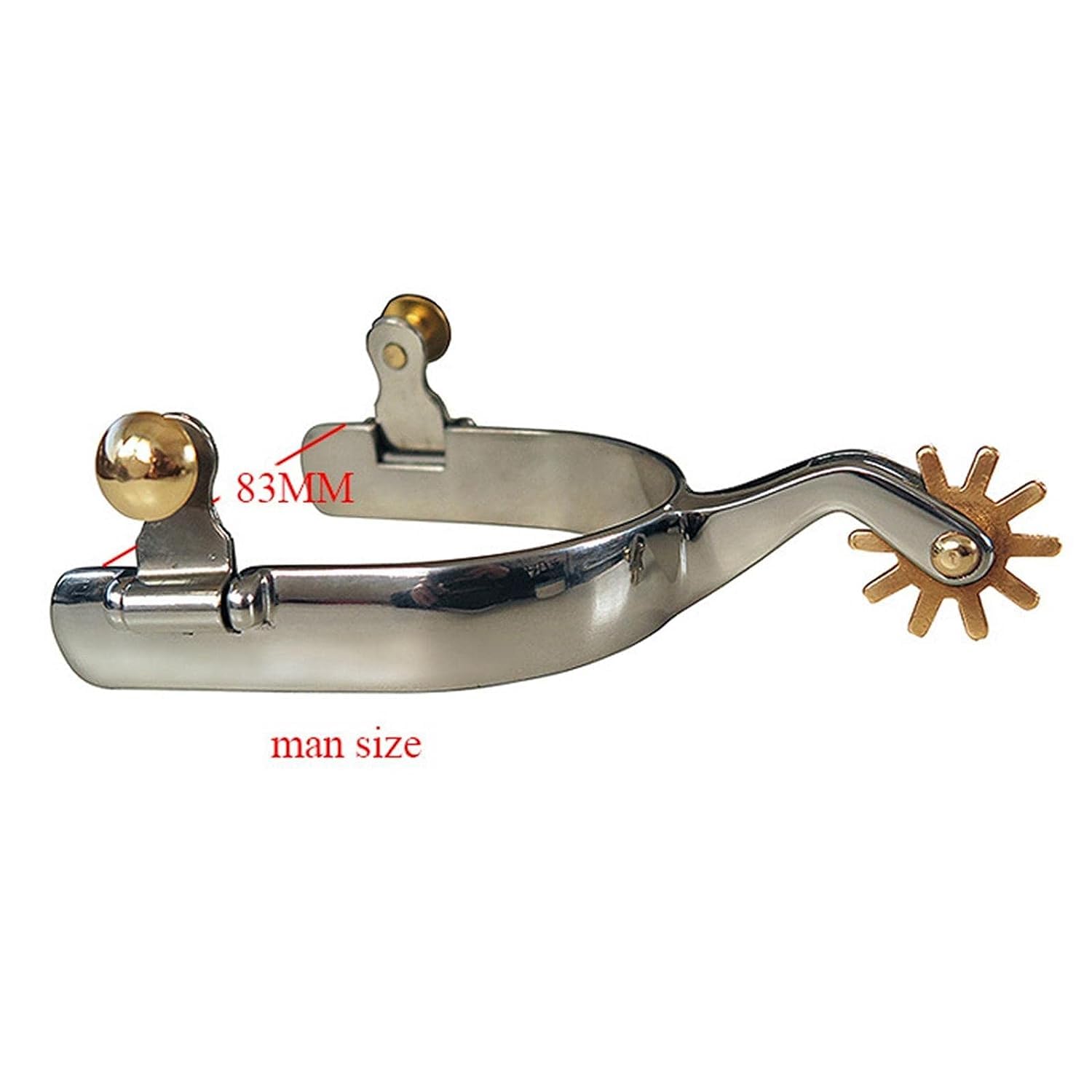 2 espuelas de caballo de acero inoxidable para botas ecuestres, decoración de botas de vaquero para hombres y mujeres, jinetes occidentales, amantes de la equitación, espuelas plateadas