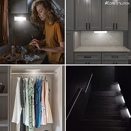 AcornSolution Motion Sensor Closet Light,10 LED Portable Motion Sensor Little Light Wireless LED Under Cabinet Lights,Cupboard (3 Pack)