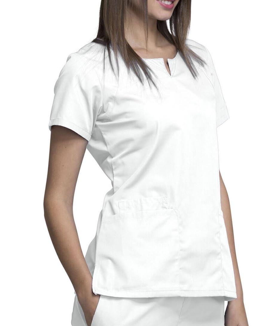 Smart Uniform Women's White 1706 Round Neck Top (Xxxl, )