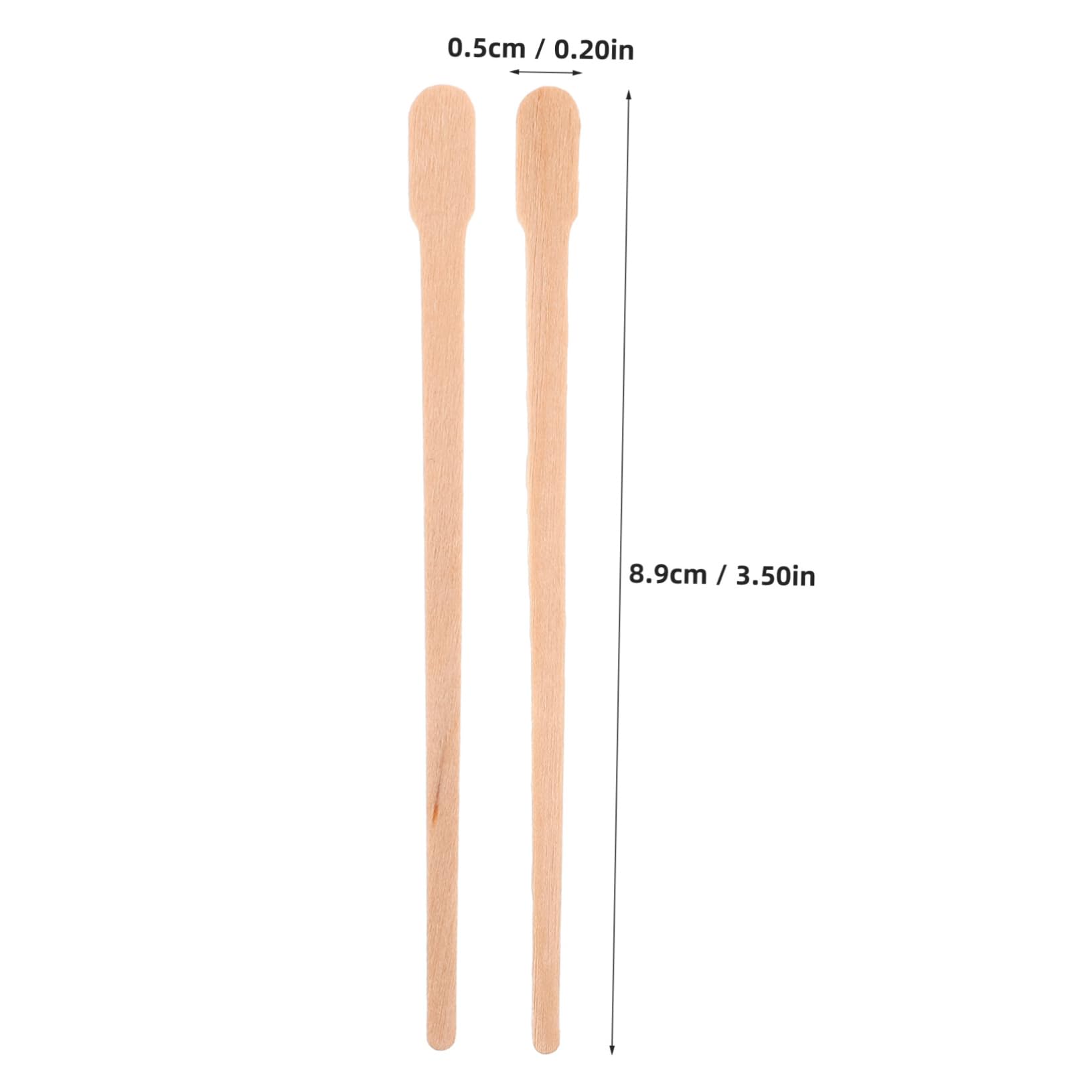 VALICLUD Wooden Wax Sticks 100pcs Hair Removal Waxing Rods Body Hairs Waxing Rods Kit