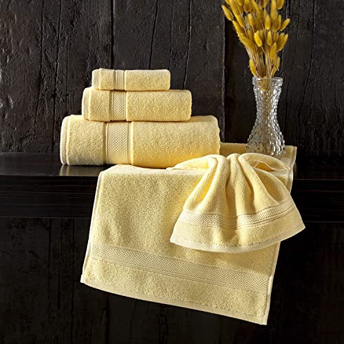 Luxury Bath Towels (800 GSM) 100% Egyptian Cotton Face Hand Bath Towel Super Jumbo Bath Sheets Quick Dry & Absorbent Multipack (Face Cloth, Lemon) - Cosy Home Interiors Luxury Bath Towels (800 GSM) 100% Egyptian Cotton Face Hand Bath Towel Super Jumbo Bath Sheets Quick Dry & Absorbent Multipack (Face Cloth, Lemon) - Image 4