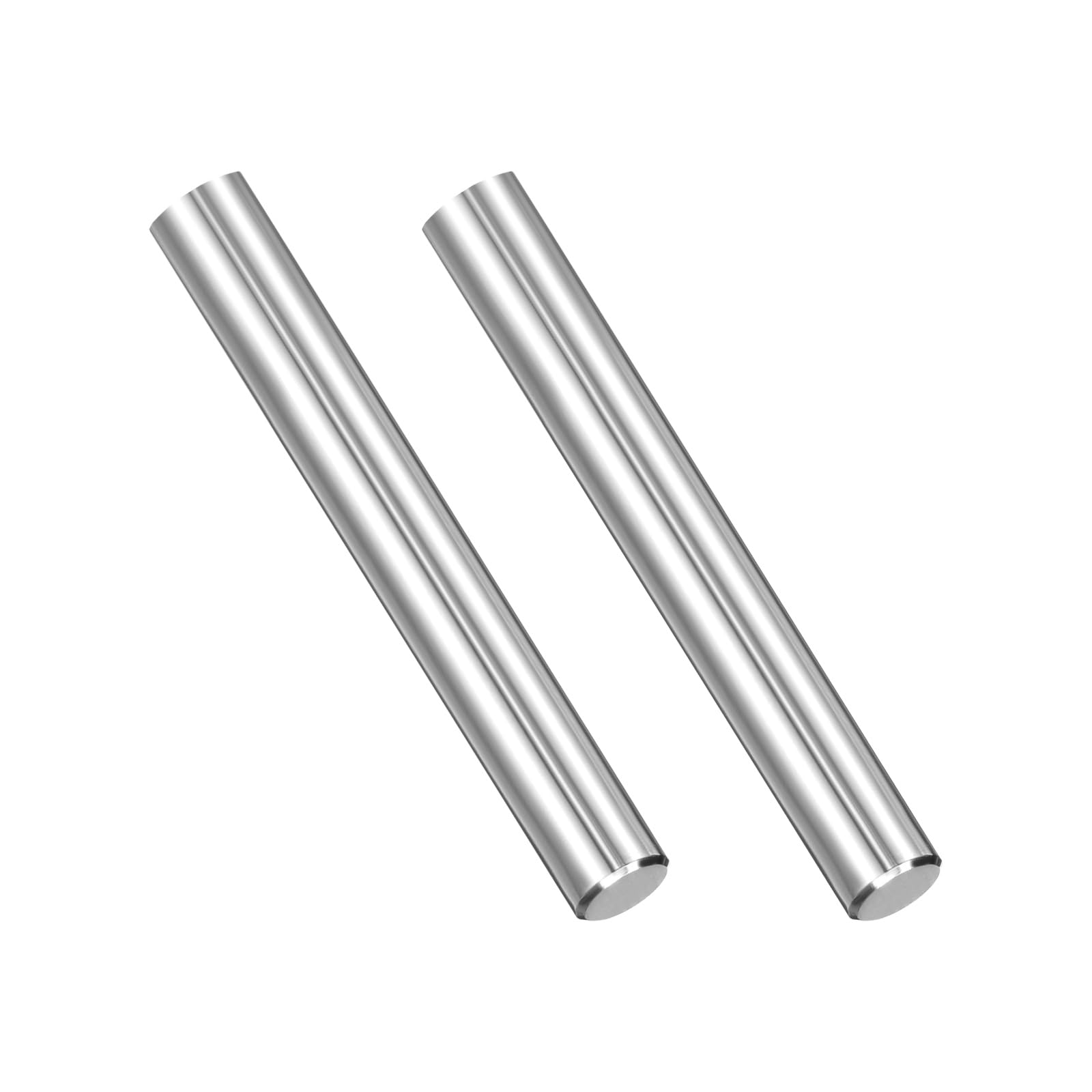PATIKIL 2 Pcs Marine Grade 316 Stainless Steel Dowel Pins, 12mm x 100mm Round Metal Rods Linear Rail Rod Shaft Solid Bar Stock for Pegs Support Shelves DIY Craft Gear
