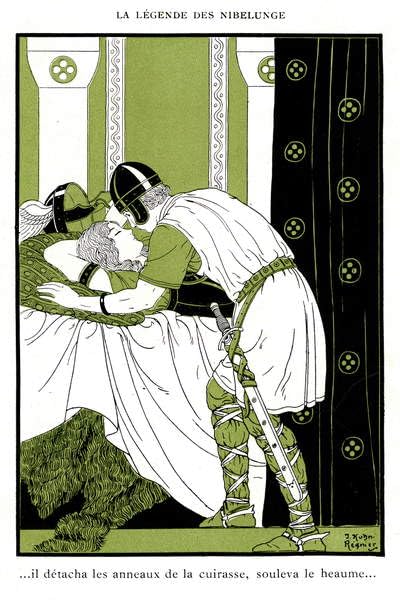 Oeuvre dimpression haut de gamme de la Légende du Nibelunge, grand format 60x90cm