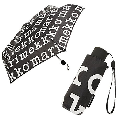[マリメッコ] 折り畳み傘 MARIMEKKO レディース ブラック ホワイト