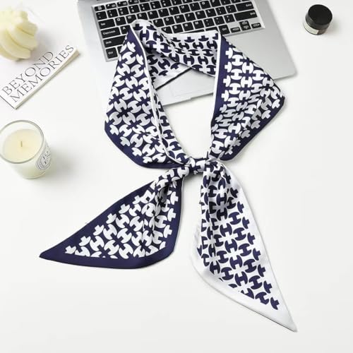 Image of Head Hair Scarf for Women,Silky Long Headscarf Purse Bag Scarfs for Handbag Fashion Satin Neck Scarves Accessories