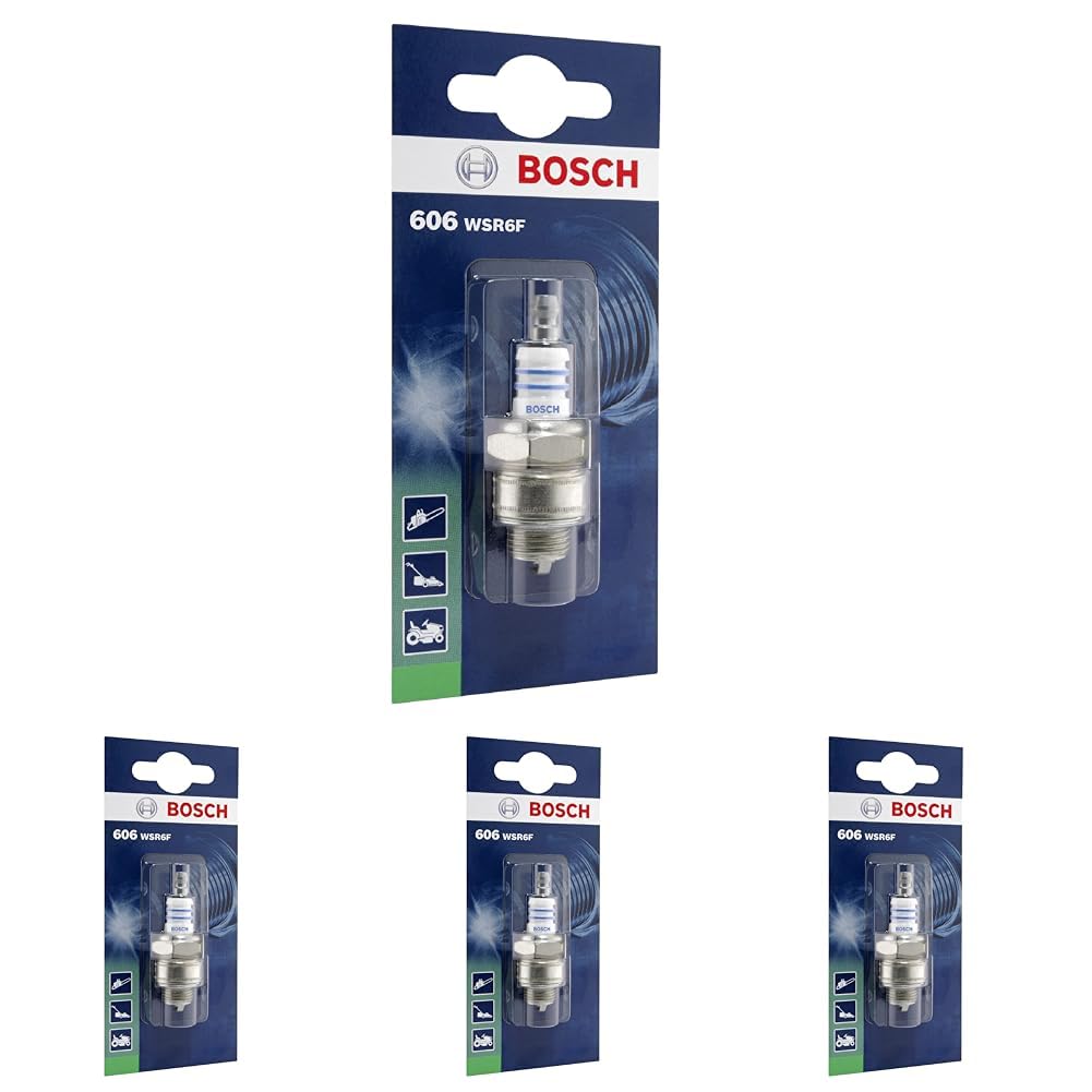 Bosch WSR6F (606) - Bougie d'Allumage pour Outils de Jardin - 1 Pièce (Lot de 4)