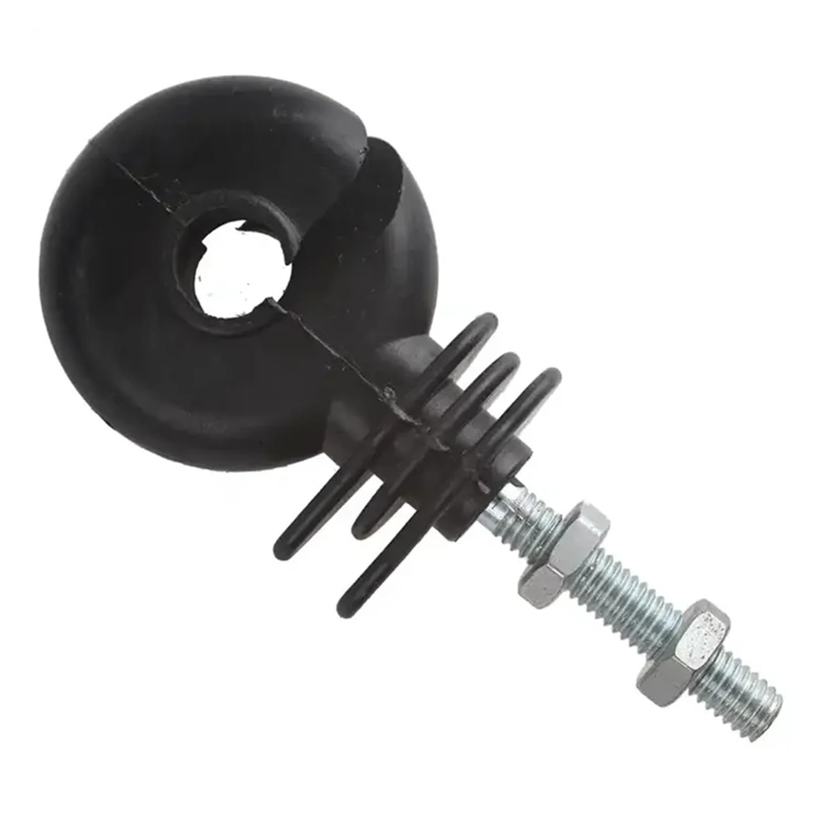 Aisladores de Valla Eléctrica 50 aisladores de Postes de Madera galvanizados y atornillados con Rosca Negra for cercas eléctricas.