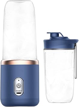 Portable Blender 400ml Smoothie Blender Salad Dressing Milkshake Outdoor Blue Blue Blue