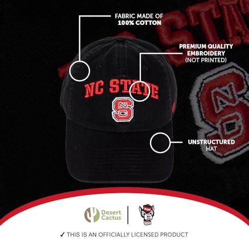 Desert Cactus NCSU Baseball Hat Negro miniatura 4