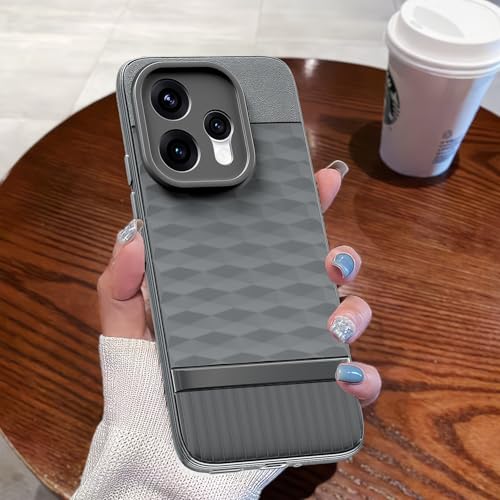 Image of Pikkme Back Cover for Oppo Reno 15 5G Camera Protection 3D Hexa Cube Design Silicone Protective Bumper Case (Grey)