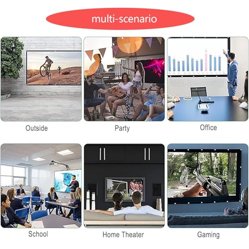 Pantalla de proyección manual 60" 16:9 para cine en casa miniatura 6