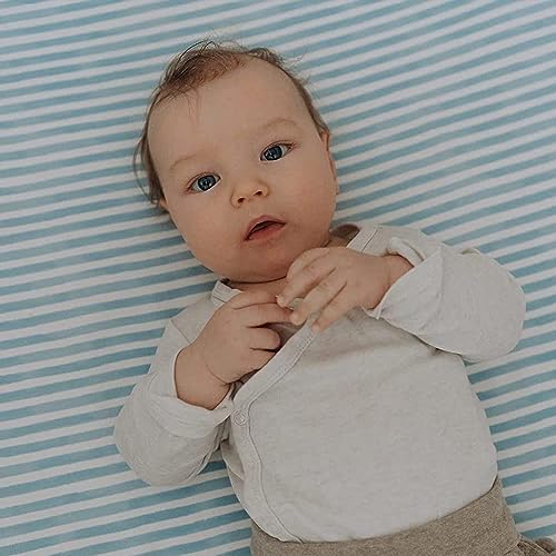 Image of Baby Changing Pad Cover 2-Pack for Boys, Girls (Watercolor Airplanes and Clouds) - Premium Fitted Sheets Baby Diaper Changing Table Cover - Buttery Soft Cotton Blend