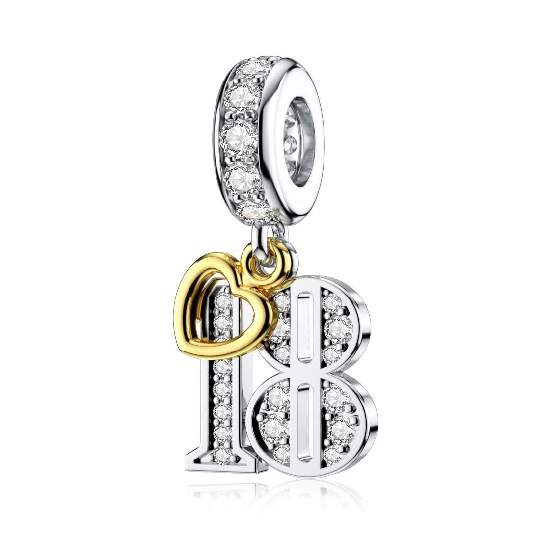DALARAN Birthday Number 21st 30th 40th 50th Celebration Letter Charm for Bracelets Present for Women Wife Sister Friends
