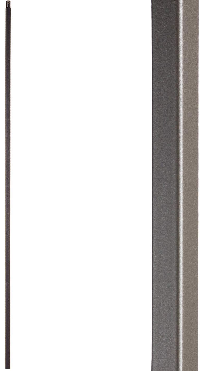 Ash Grey 16.2.1-T Plain Straight Bar Hollow Iron Baluster for Staircase Remodel, Box of 5