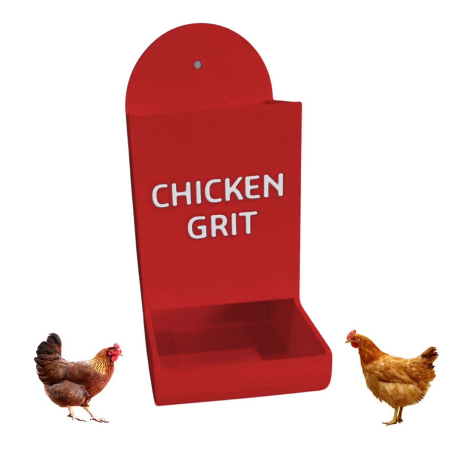 Qxiao Red Chicken Oyster Shell And Grit Feeder Grit Oyster Shell For Chickens Feeder Hanging Chicken Feeders Trough Dispenser Water Dispense Chickens Coop Accessories Gravity Poultry Feeders