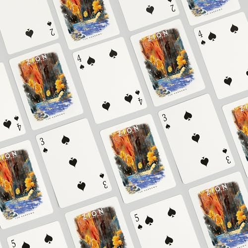 Lantern Press Zion National Park, Naipes Poker 52 miniatura 4