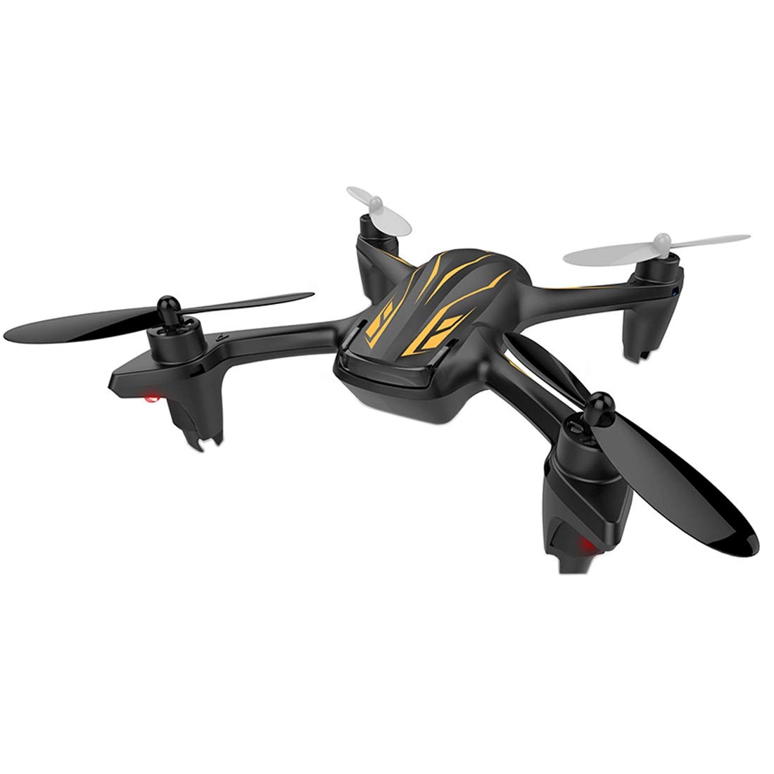 Hubsan X4 Plus H107P Indoor Outdoor Tragbare Mini Quadrocopter 4CH Headless Höhenmodus RC Quadrocopter Drohnen mit LED-Licht (Farbe : Black)