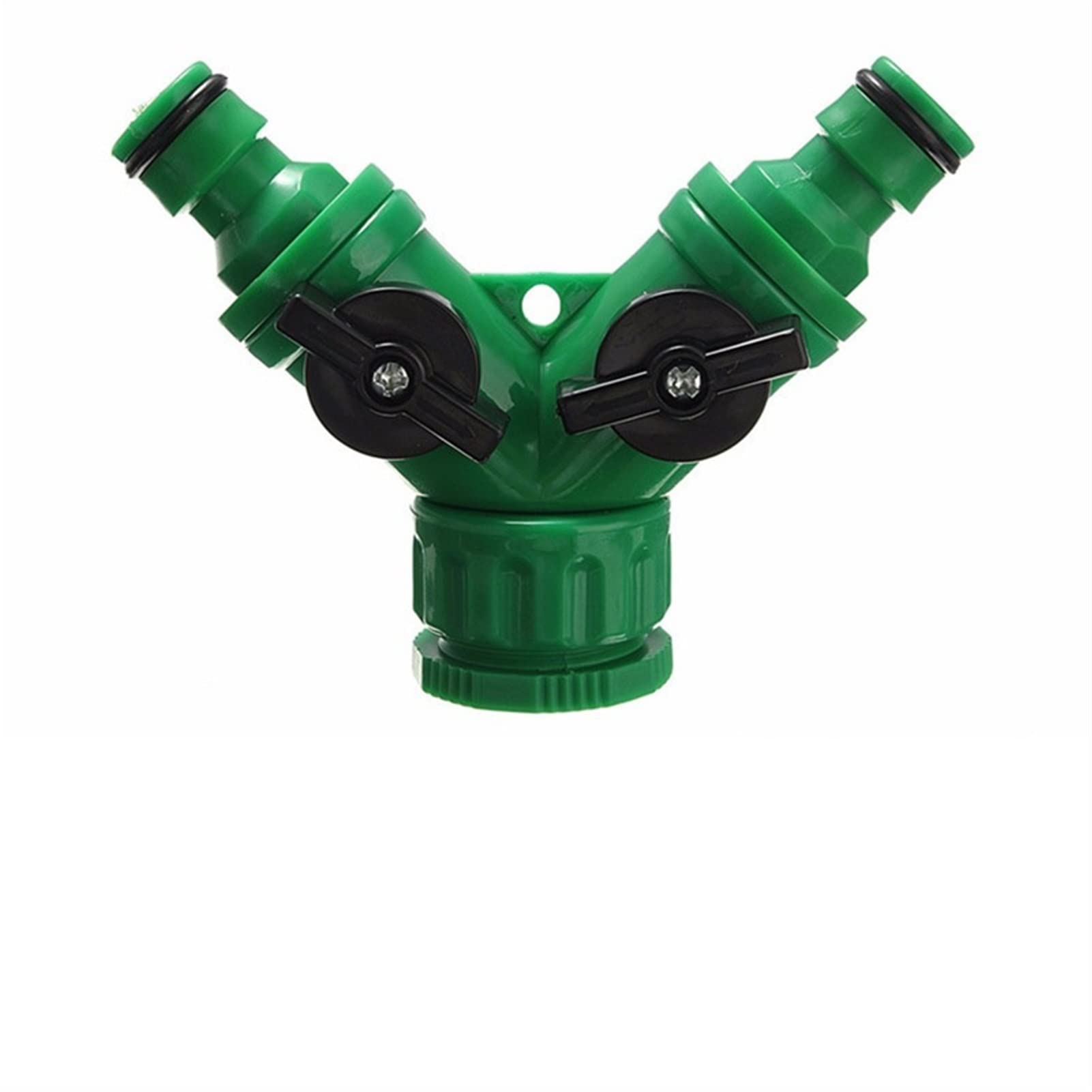 Y Distributor, Green Garden Hose Y Splitter 2 Way Water Distributor Female Threaded Nozzle Adapter