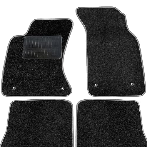 moto-MOLTICO Fußmatten Auto Velours Autoteppiche Schwarz Automatten Set 4-teilig passend für Audi...