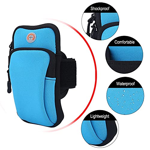 Outdoor Sport Running Jogging Oefening Gym Arm Pols Pouch Armband Telefoon Case Bag Blauw. - Image 8