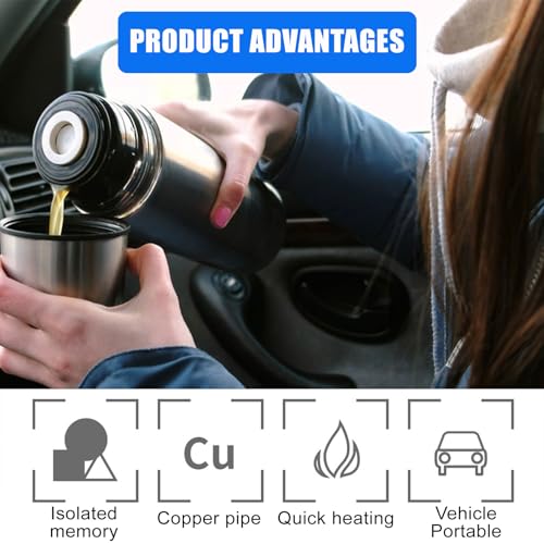 Auto Warmwasserbereiter 12V,Auto-Heizung Wasser,Auto-Tauchsieder,Auto-Heizung Wasser,Elektrische Warmwasserbereiter Wasserkocher Camping KFZ