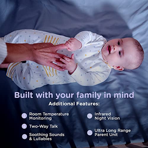 Hubble Nursery View Pro 5" Inch Video Baby Monitor with Remote Pan, Tilt & Zoom, Room Temperature Sensor, Two Way Talk - Image 4