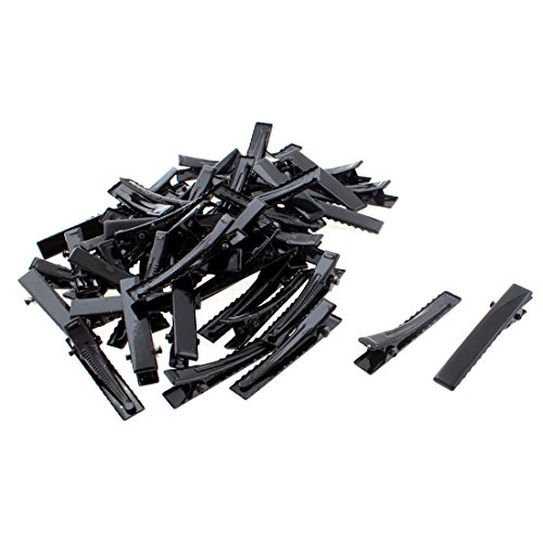 uxcell Metal DIY Craft Alligator Hair Clip Barrette 4cm Length 50pcs Black