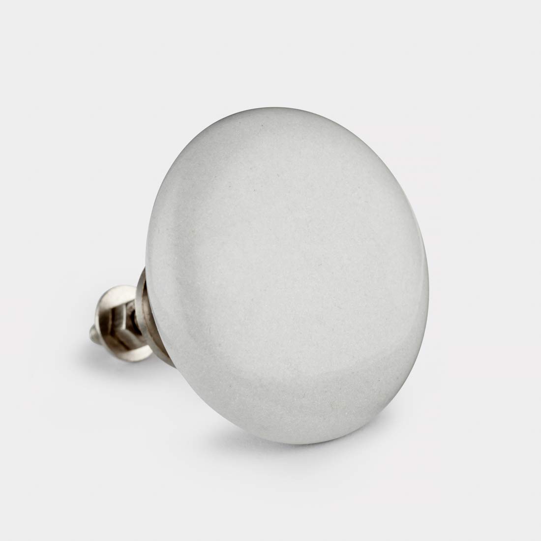 Pushka Home Ltd Light Grey Pushka Home Large Flat Ceramic Porcelain Shabby Chic Cupboard Knob. 50Mm Decorative Handle Sold Individually. Suits Doors Up To 21Mm.