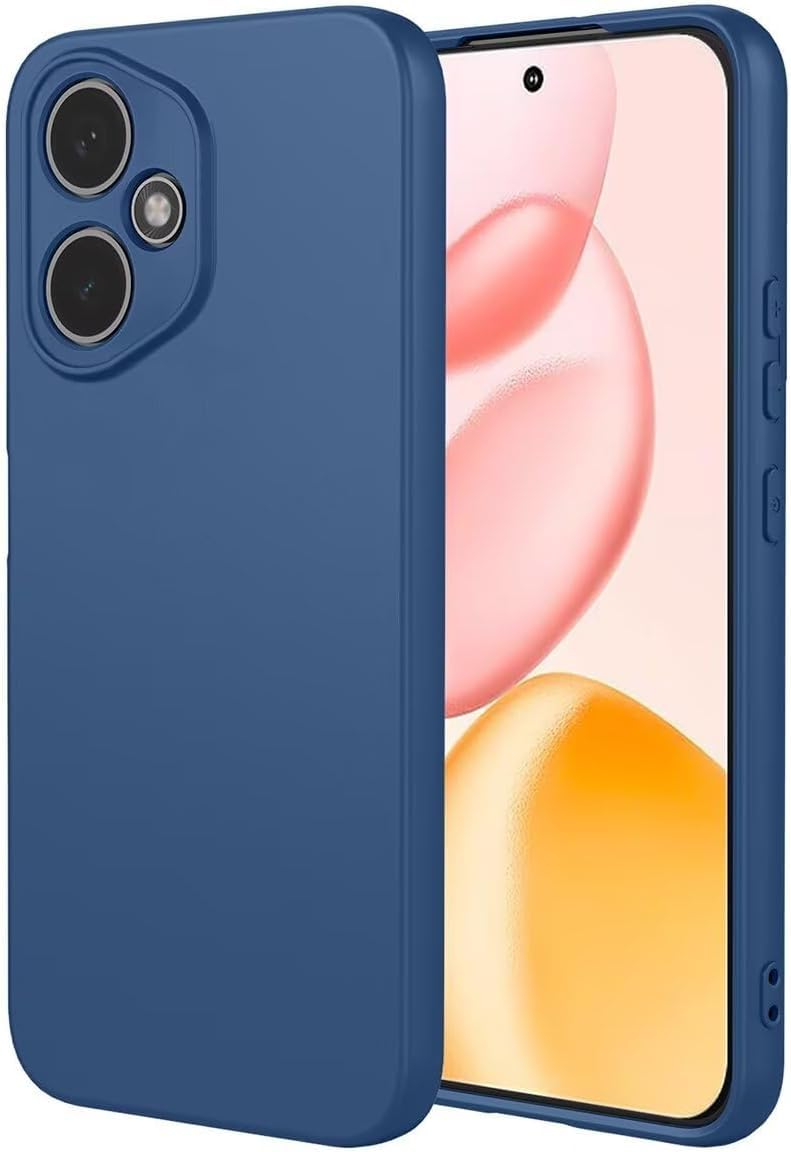Case for Honor 400 Soft Silicone Case Shockproof Matte Finish Back Hard Shell Cover Inner Fabric Lining full Camera Protection Case (Blue, Honor 400) Honor 400 Blue