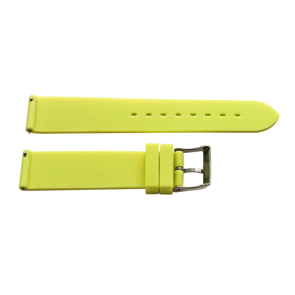 Clockwork Synergy - Divers Silicone Watch Band Straps - Lime Yellow - 16mm for Men Women