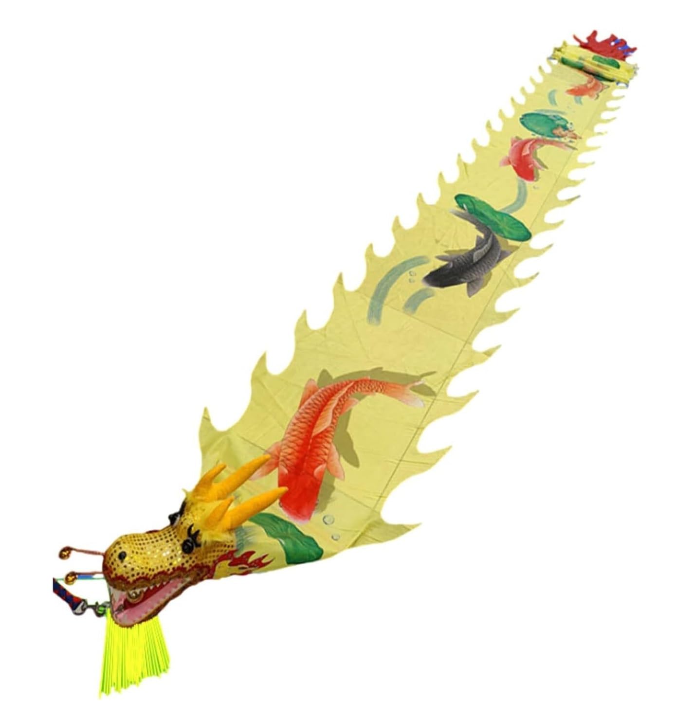 BJfhRH Outdoor Sports Traditional Chinese Lion Dance Ribbon Streamer 3D Plastic Dragon, Cloth Props For Fitness Exercise Performance Festival Celebration(E,8m)