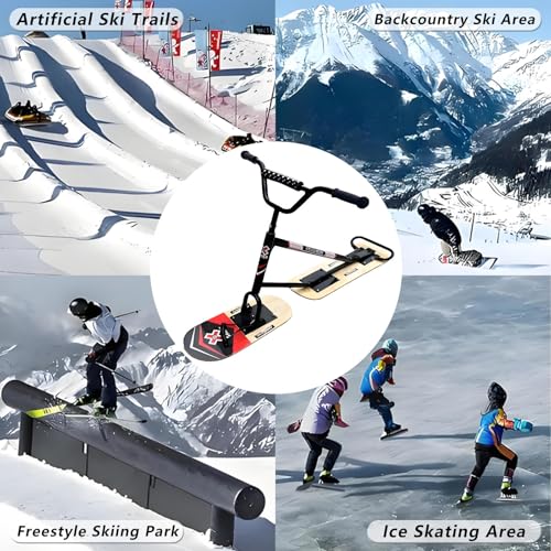 Snow Skateboard robuste en aluminium et double planche de ski durable - 6