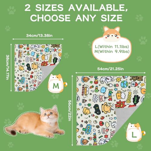 Image of Cat Grooming Wrap, Cat Restraint Calming Wrap, Self-Adherent, Anti-Bite, Anti-Scratch, Anti-Escape Calming Wrap for Nail Clipping- Multifunctional Pet Tool (M(34 * 38CM))
