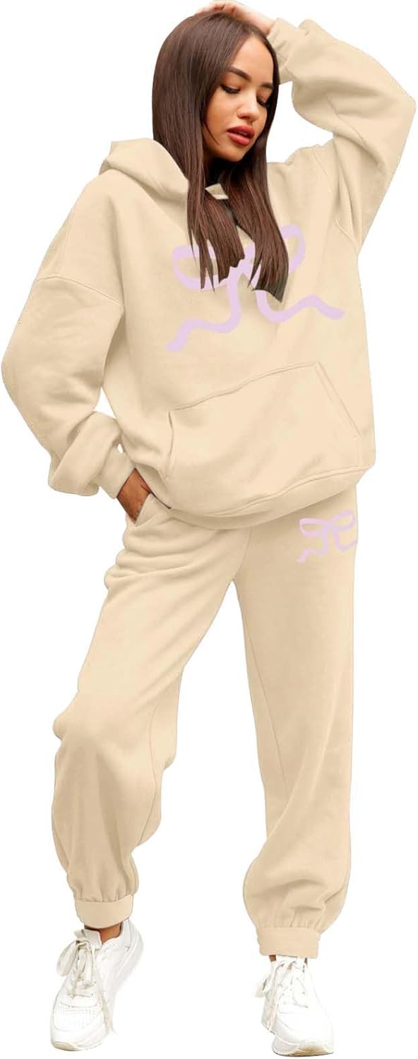 Vetement De Sport Femme Ensemble Jogging Femme 2 Pièces Survetement De Sport Pantalon Et Sweat à Capuche Survetement Femme Ensemble Chic Et Elegant Ensemble Imprimé Femme Vetement De Sport(S-3XL