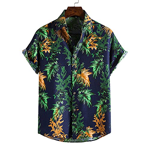 Chemise de plage à manches courtes hommes vêtements d'été imprimé tropical