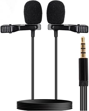 Professional Mini Lavalier Microphone 3.5mm Mini Collar Clip Microphone Mic Studio Lapel Condenser Smartphones Microphone