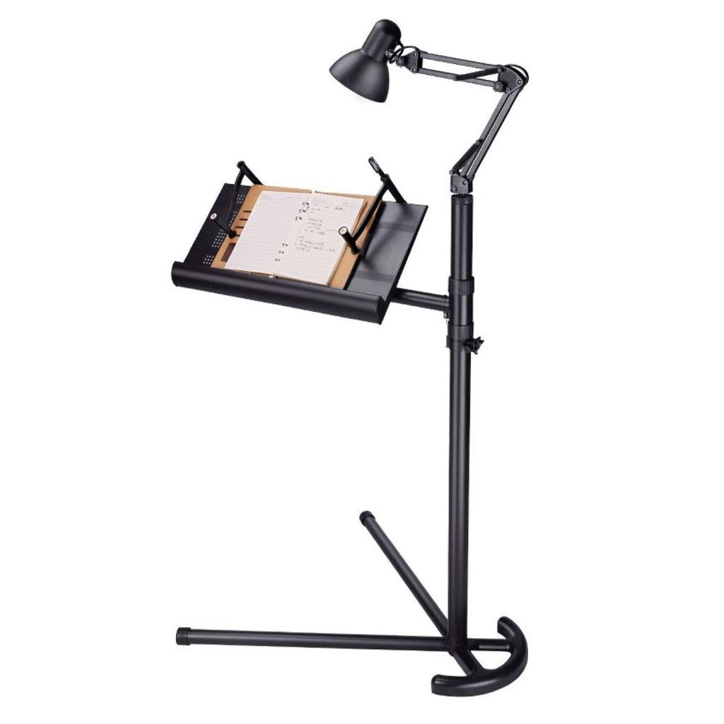 TUCY Plegable De Soporte De Lectura De Pie, Elevador Telescópico, Múltiples Funciones De 360 ​​° Ajustable Panel Atril para Libros, Que Se Acuesta Y Que Juegan El Ordenador Portátil Soporte De Libro