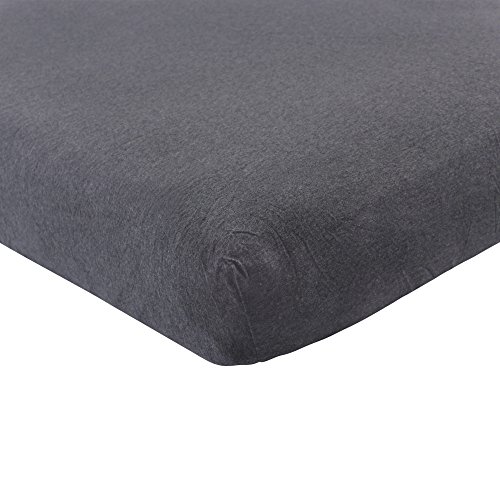 Image of Hudson Baby Unisex Baby Cotton Fitted Crib Sheet, Heather Charcoal, One Size