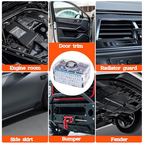 Image of 1501Pcs Car Retainer Clips & Plastic Fasteners Kit - 54 Sizes Auto Push Pin Rivets Set with Removal Tool, 10 Cable Ties, Sponge Cushions. 3-Layer Storage Box for Toyota Ford Honda (1501Pcs)
