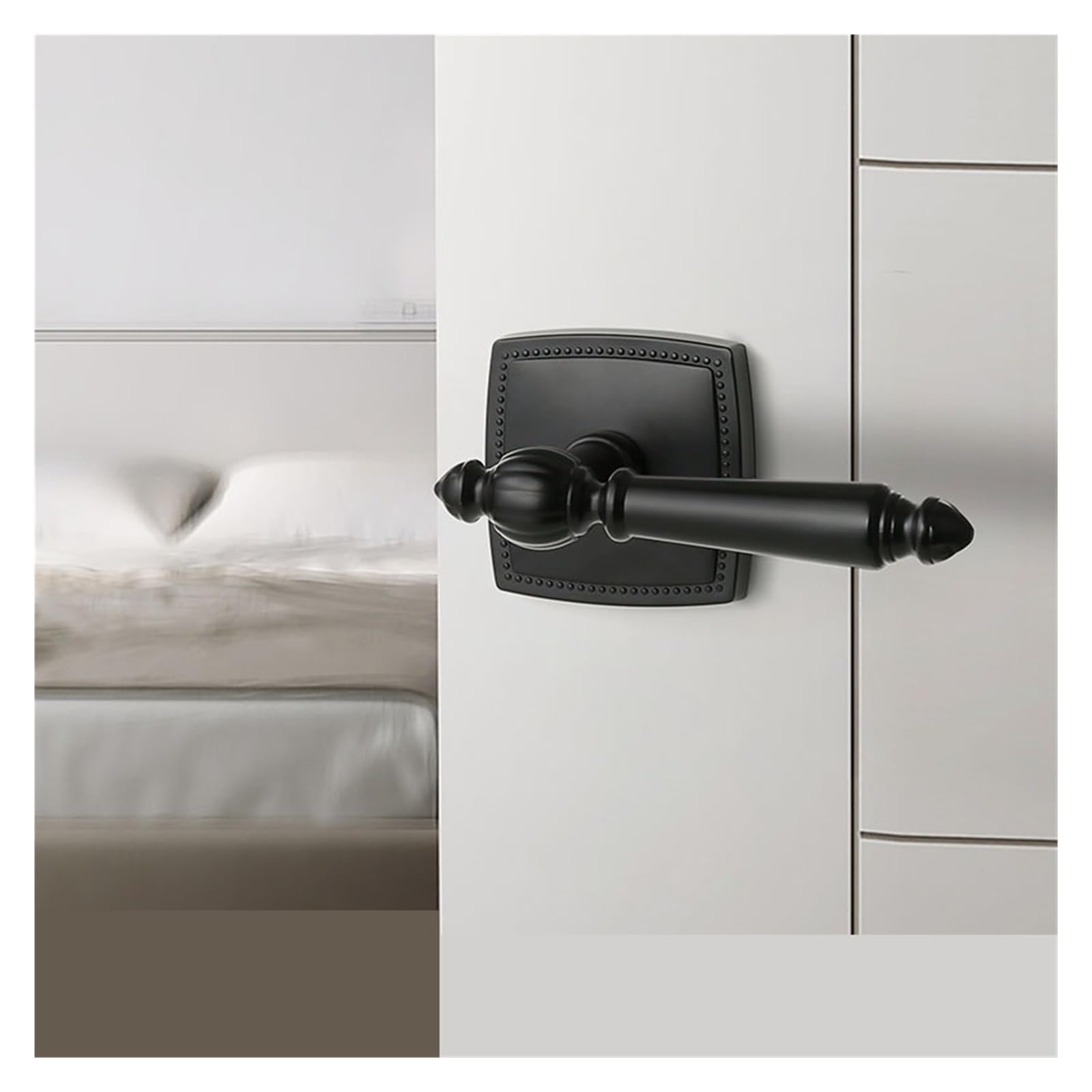 Cerradura de baño francesa minimalista para puerta de vidrio de dormitorio tipo B