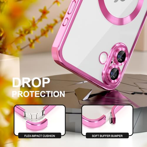Image of Misea Magnetic for iPhone 17 Case Compatible with MagSafe Hot Pink