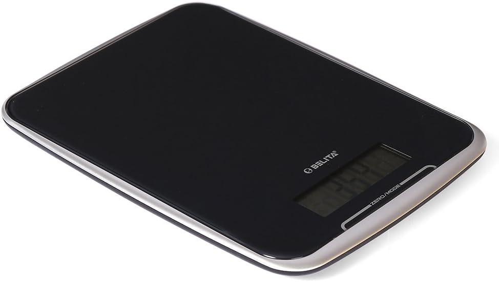 Belita BPS-K-1132 Electronic Digital Kitchen Weighing & Volume Measurement Scale Upto 10 KGs with Digital Clock by EzLife - Black or Multicolor