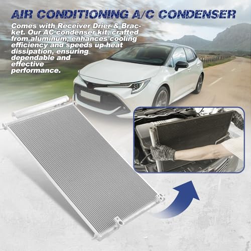 Image of Air Conditioning A /C Condenser Compatible with Toyota Corolla Matrix Pontiac Vibe Scion xB