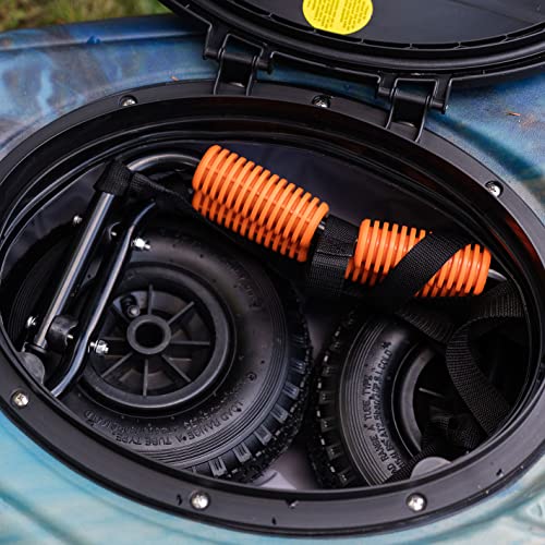 Pelican - Universal Canoe, Kayak & Stand Up Paddle SUP Cart Carrier - Fold Together Trolley with Wide Removable Inflatable Tires Black Medium - image 5