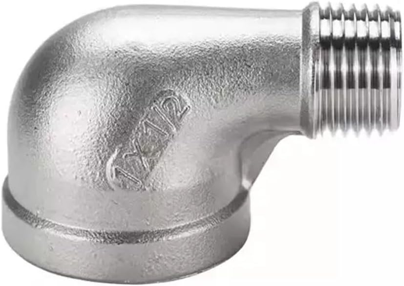 Stainless steel pipe fittings,stainless steel elbow,1pcs 1/4" 3/8" 1/2" 3/4" 1" 1-1/4" Female To Male 90° Reducer Elbow, 90 Degree Stainless Steel SS304 Connector Pipe Fittings(1-1/2" to 1-1/4")(1" to
